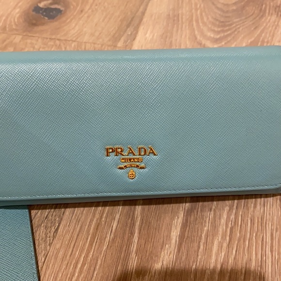 Prada wallet with pocket chain Aquamarine - Picture 7 of 8